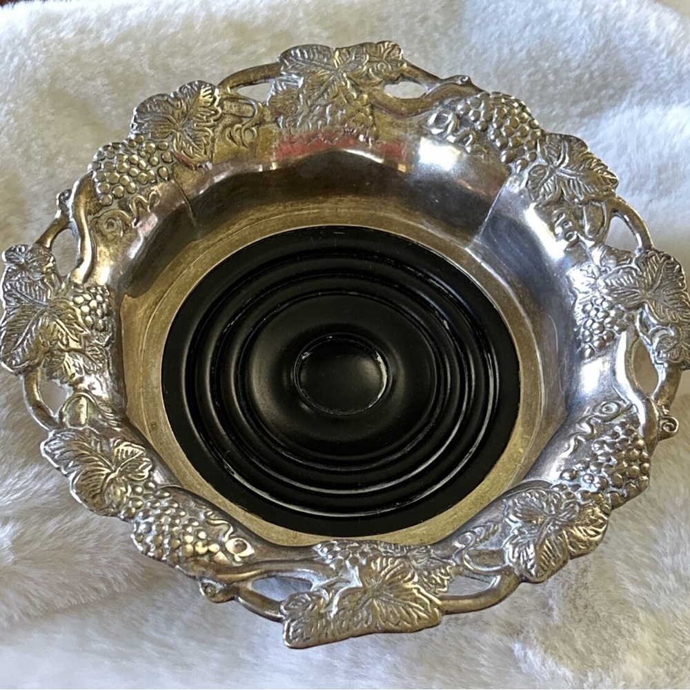Wine Bottle Silver Plated Coaster/Slide